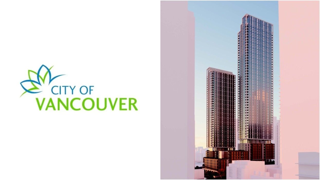 The City of Vancouver has proposed a 38-storey and 52-storey tower near the Burrard Bridge.
