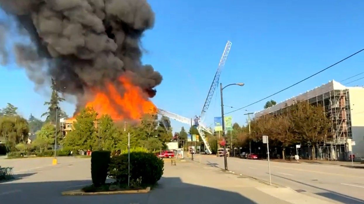 The construction fire incident that occurred at 3449 W 41st Avenue in Vancouver on August 6, 2024.