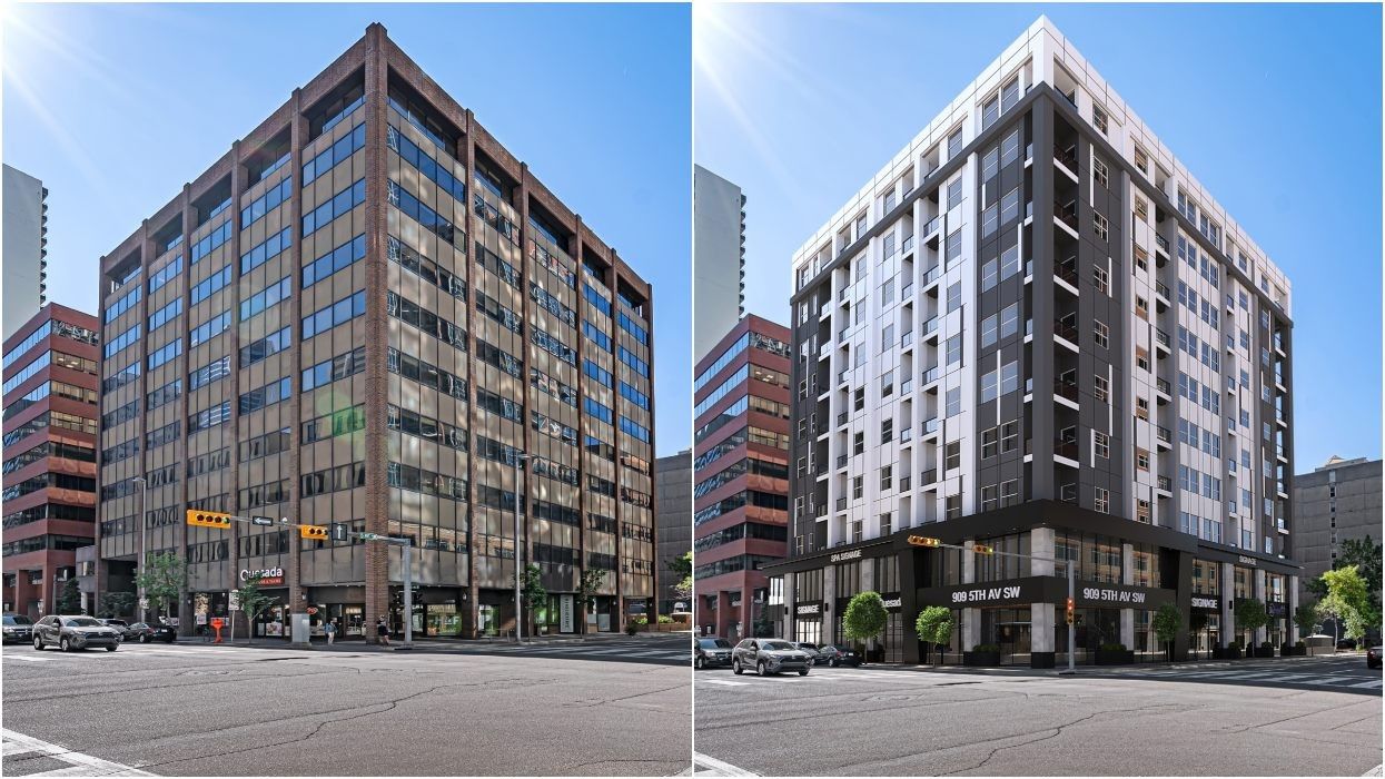 The Cornerstone on 909 5th Avenue SW in Downtown Calgary.