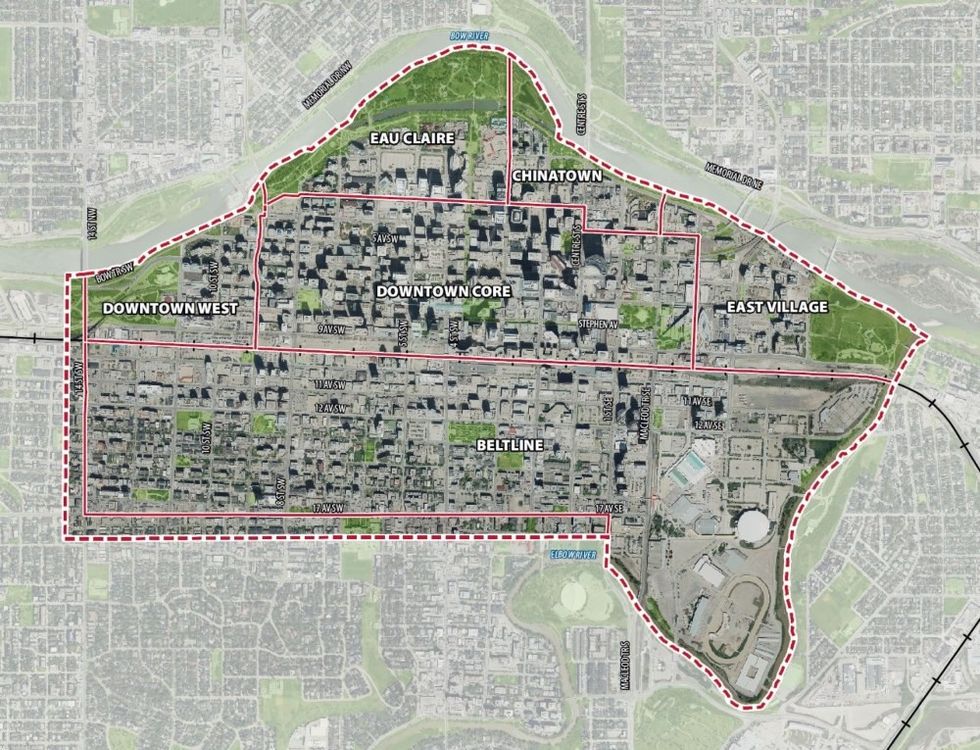 The Downtown Density Bonusing Offset Program area.