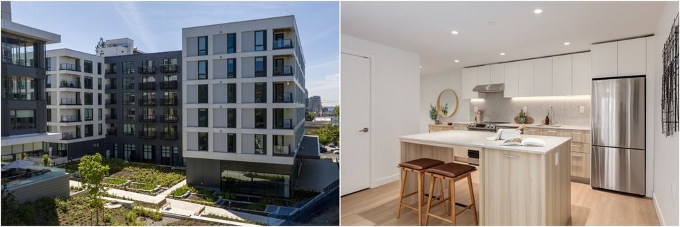 The exterior (left) and interior (right) of Lonsdale Square at 126 E 21st Street.
