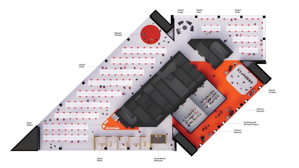 The future floorplan and layout for Level 5.