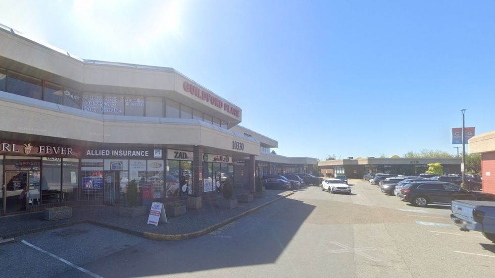 The Guildford Place retail complex at 10310-10340 152nd Street in Surrey.