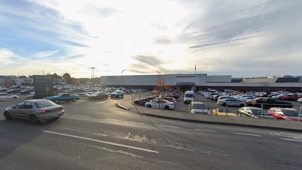 The Hudson's Bay at the Mayfair Shopping Centre in Victoria in November 2022.