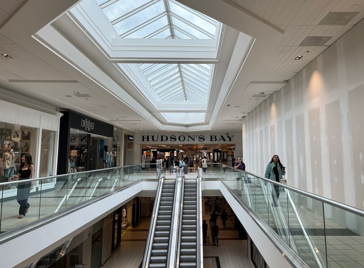The Hudson's Bay store in Newmarket, Ontario in May 2025.