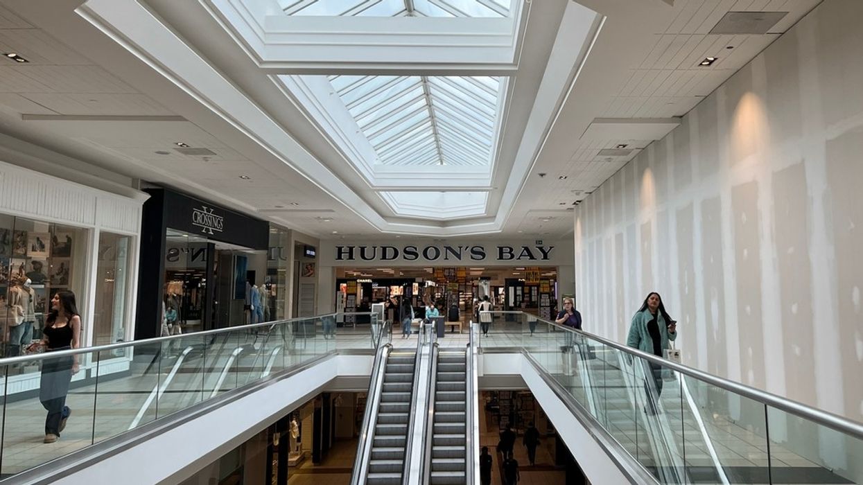 The Hudson's Bay store in Newmarket, Ontario in May 2025.