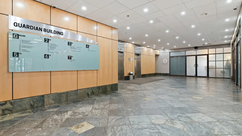 The interior of the Guardian Building at 10240 124 Street in Edmonton.