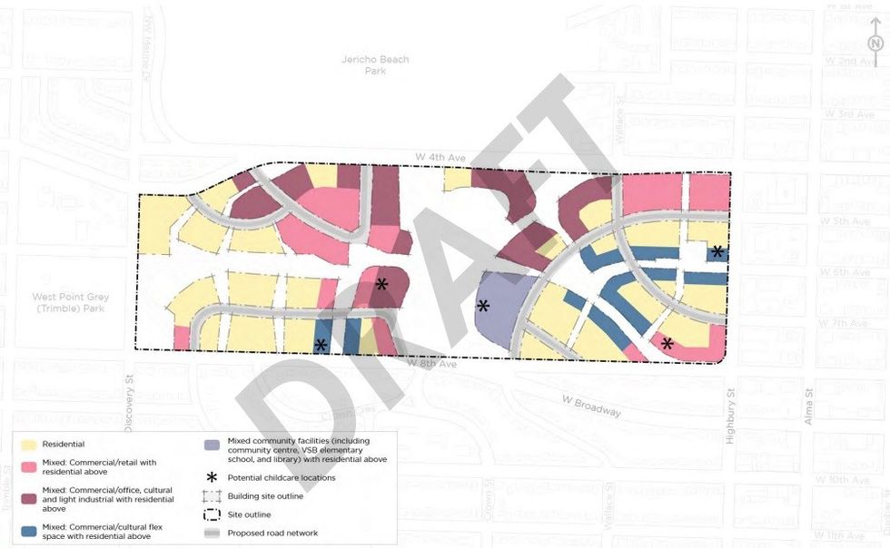 The land use plan for Jericho Lands.