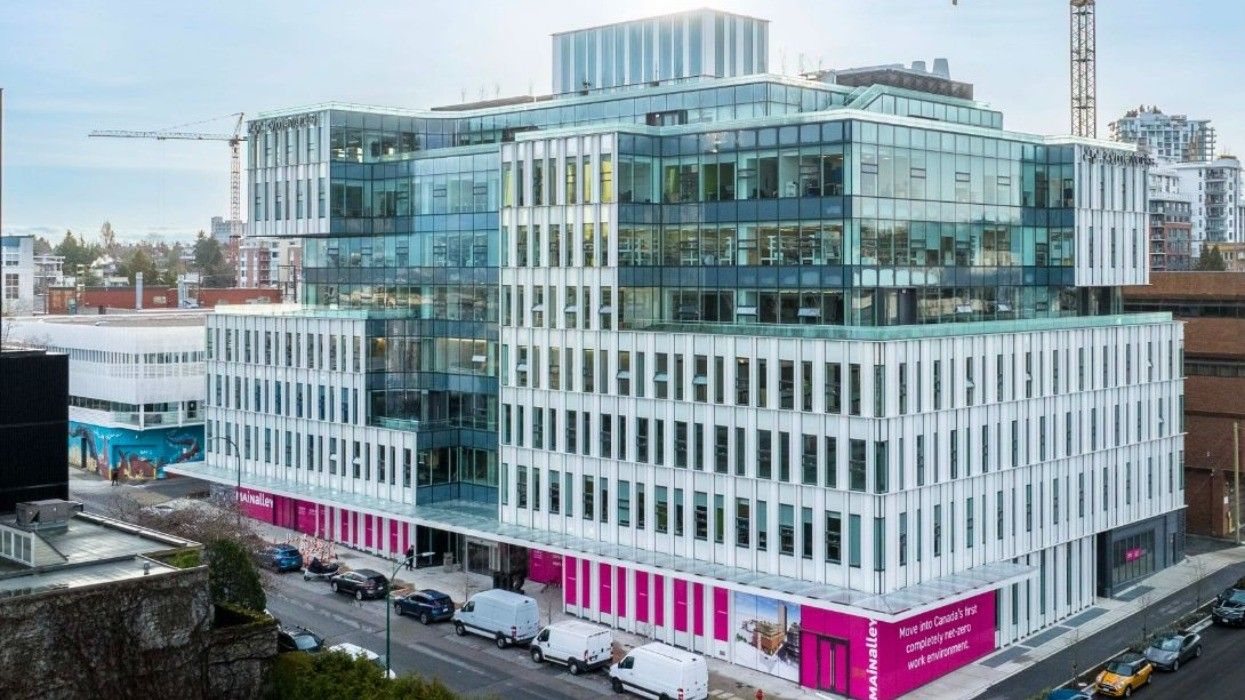 The M2 office building located at 114 E 4th Avenue in Vancouver.