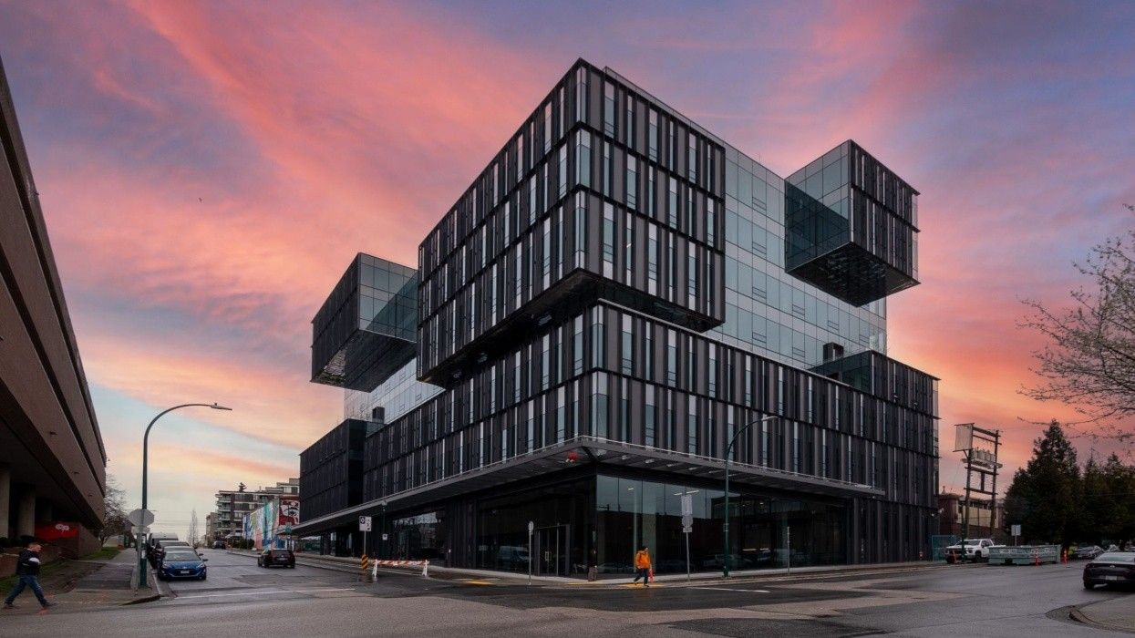 The M4 office building located at 108 E 5th Avenue in Vancouver.