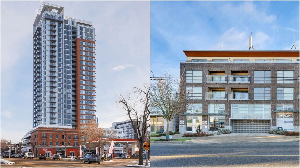 The MacLaren at 10141 124 Street in Edmonton (left) and 43Twenty at 4320 Slocan Street in Vancouver (right).