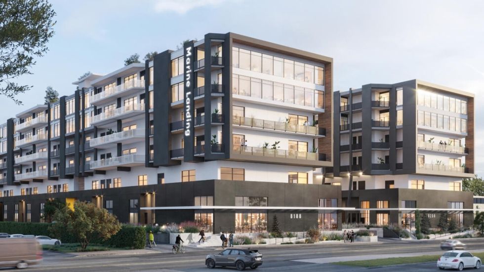 The Marine Landing stacked industrial project at 8232 Manitoba Street in Vancouver.