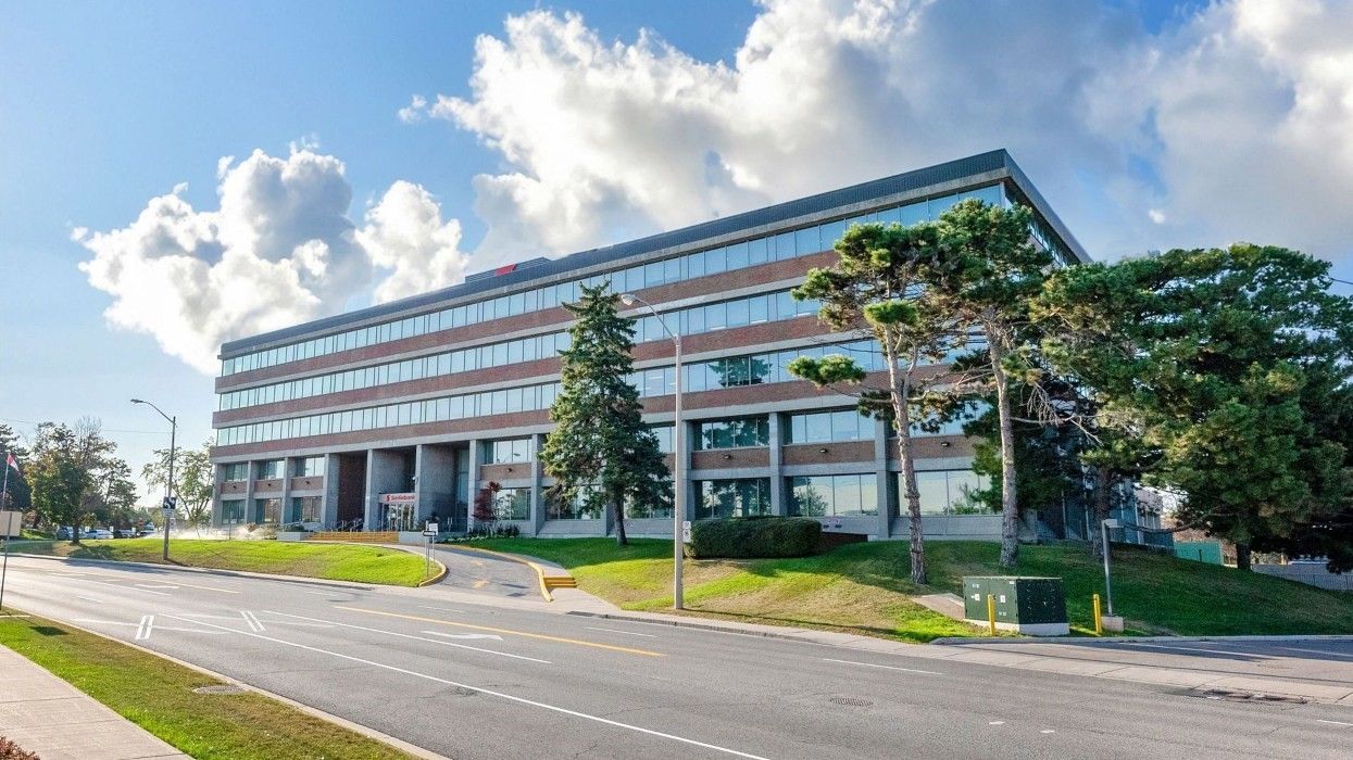 The office building at 90 Wynford Drive in Toronto.