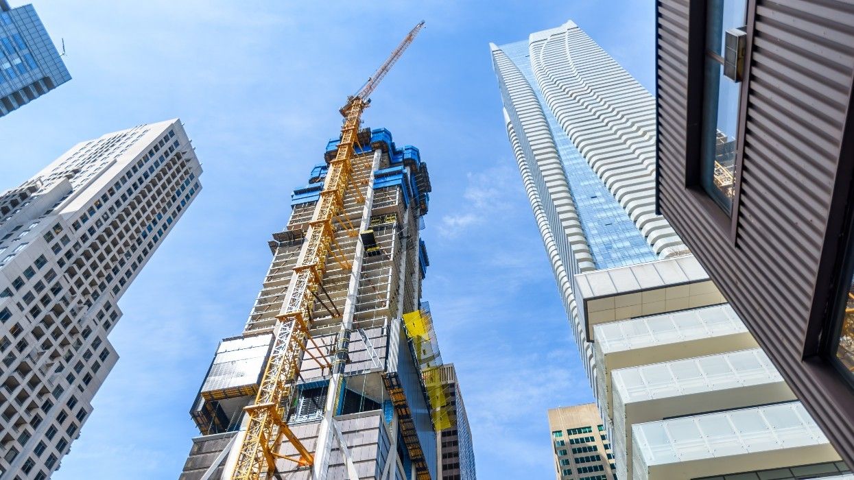 The One at 1 Bloor Street West in Toronto, in April 2024.