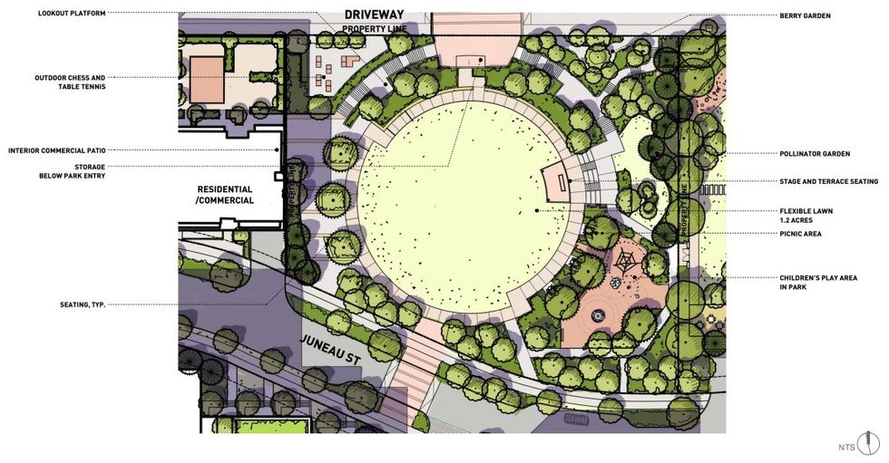 The public park planned at South Yards.