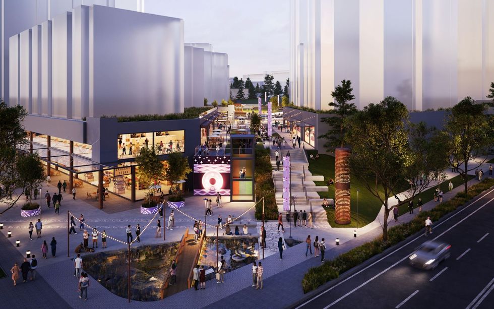 The public plaza planned at the intersection of Willingdon Avenue and Canada Way.