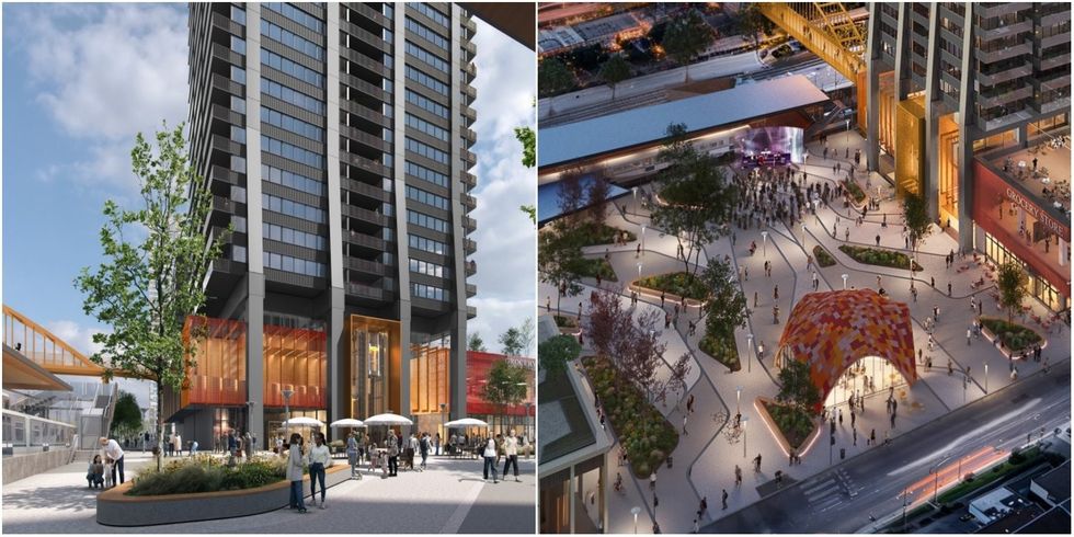 The public plaza planned for 60 Williams Street.