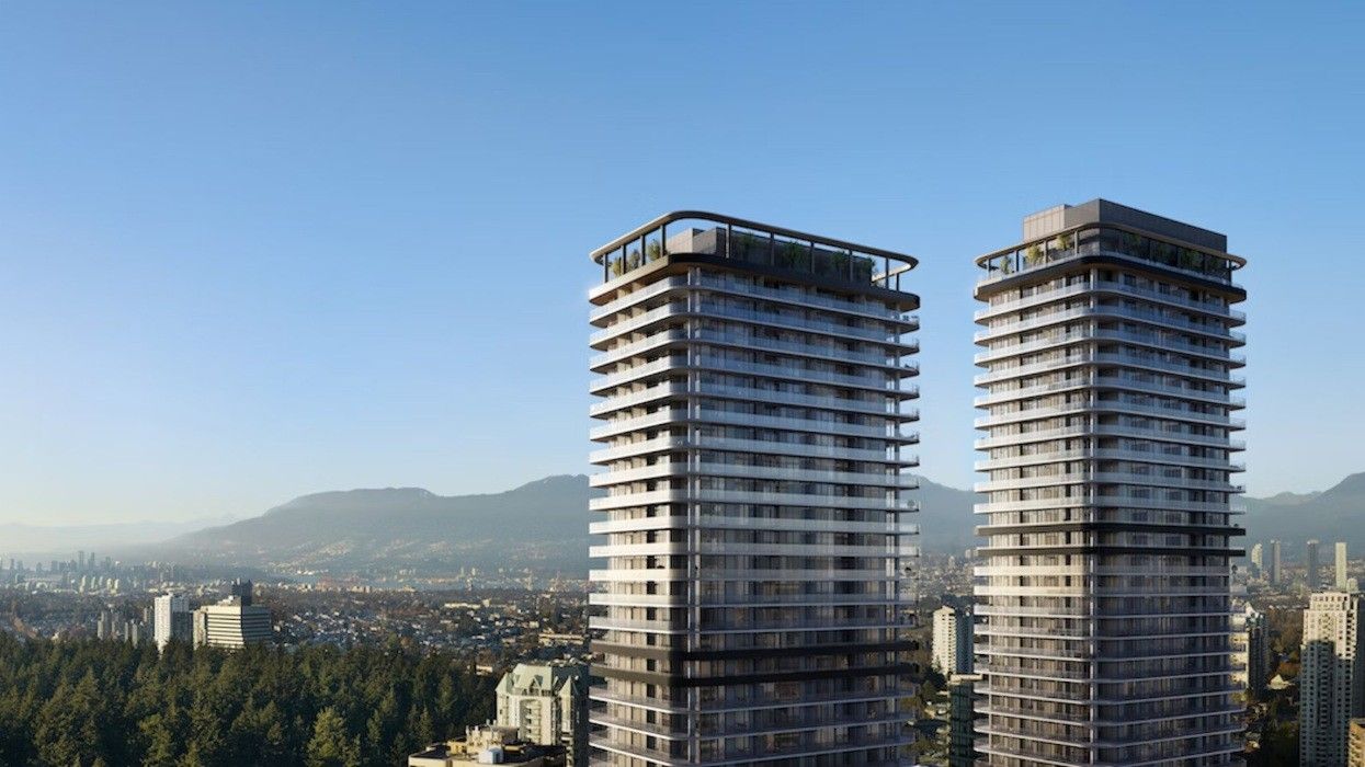 The Reign towers on 6280 and 6350 Willingdon Avenue in Burnaby.