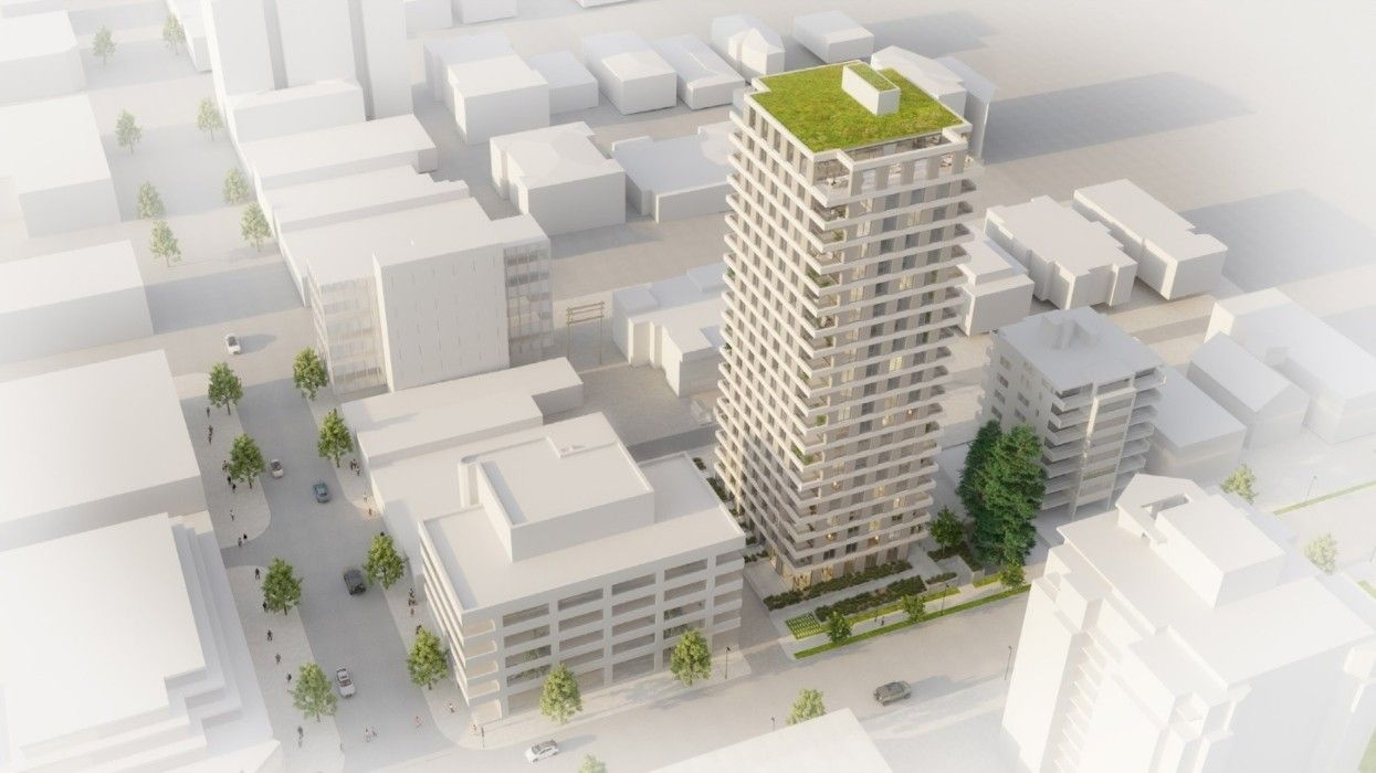 The rental tower being proposed for 1540 W 10th Avenue in Vancouver.