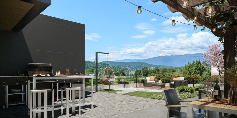 The rooftop amenity space at Ksana.