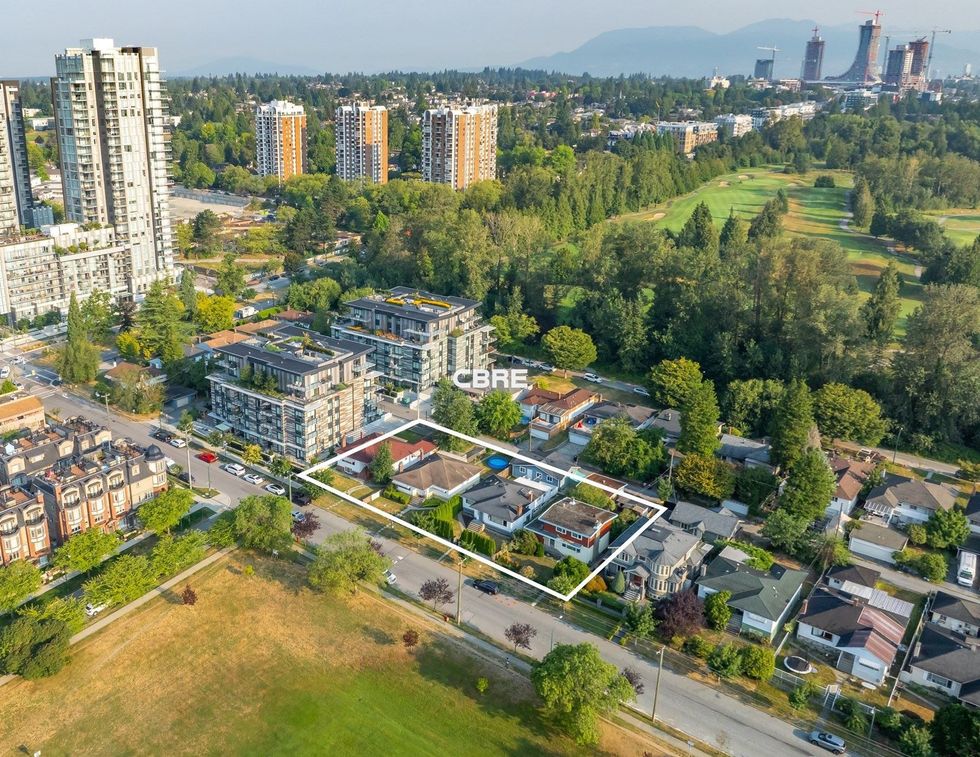 The site of the planned Auberry project at 463 W 59th Avenue property in Vancouver.