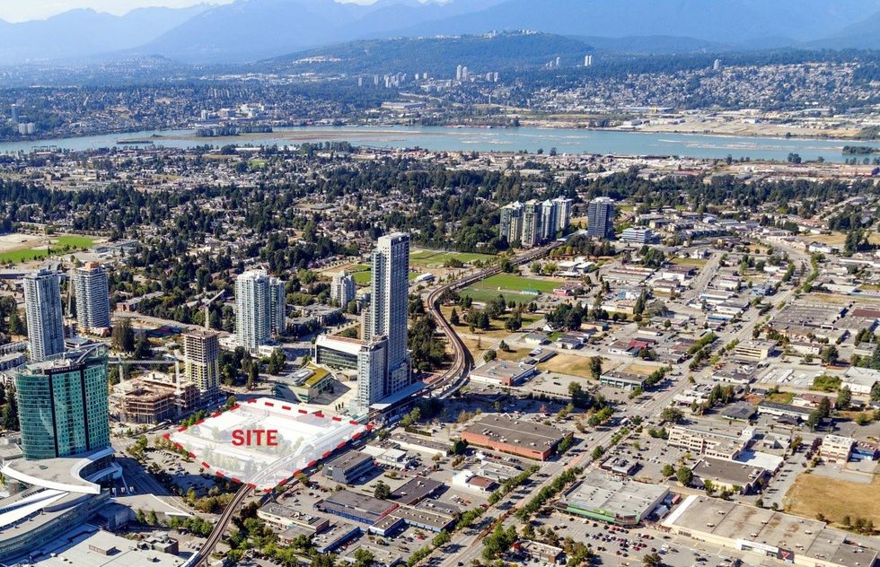 The site of the Surrey City Centre Block project.