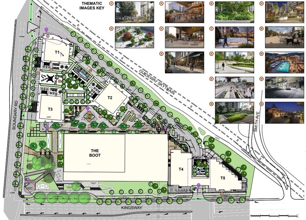 The site plan for Central Park Commons.
