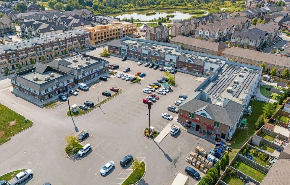 The Strawberry Fields Plaza at 12550, 12560, and 12570 Kennedy Road in Caledon.
