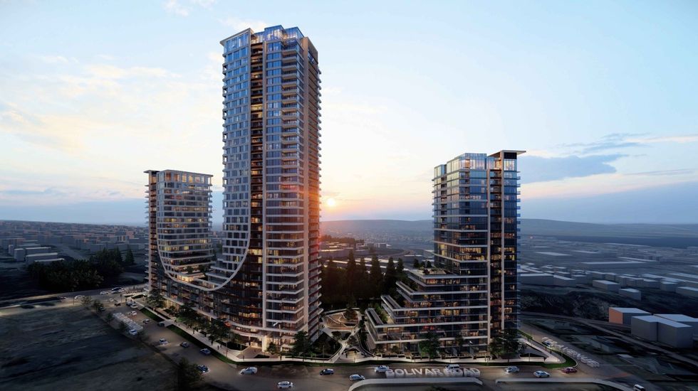 The three towers proposed for 11151 Bolivar Road in Surrey.