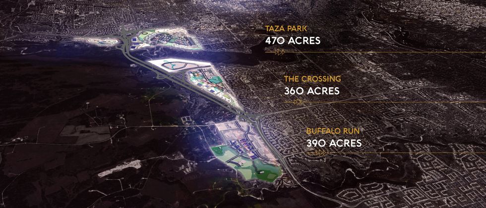 The three villages of Taza: Taza Park, The Crossing, and Buffalo Run.
