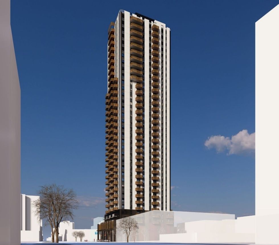 The tower proposed for 1470-1476 W Broadway in Vancouver.