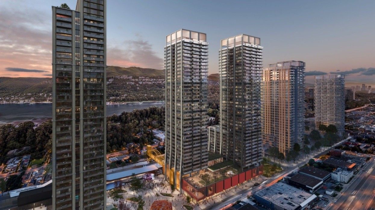 The two towers proposed for Spring Street in Port Moody.