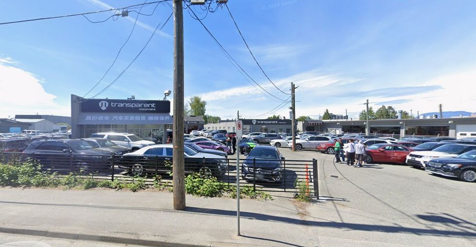 The used car dealership that currently occupies 3771 and 3791 No. 3 Road in Richmond.