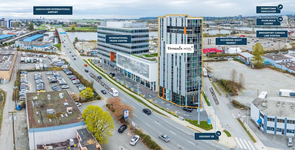 The Versante Hotel at 8499 Bridgeport Road in Richmond.