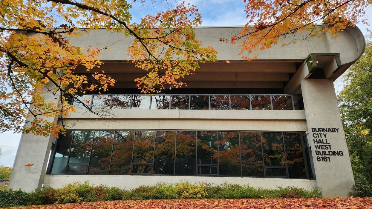 The West Building of Burnaby City Hall at 6161 Deer Lake Ave.