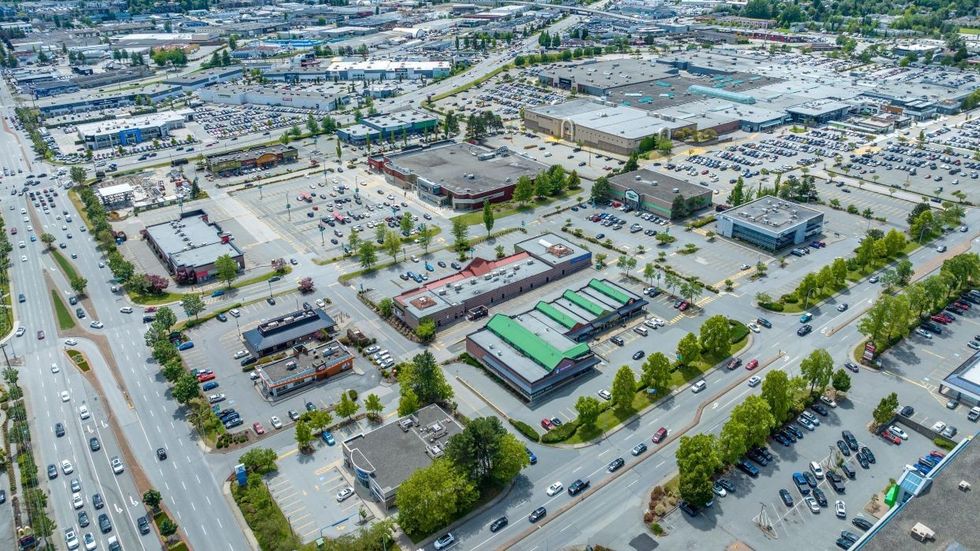 The Willowbrook Park shopping centre at the corner of Willowbrook Drive and 200 Street in Langley.