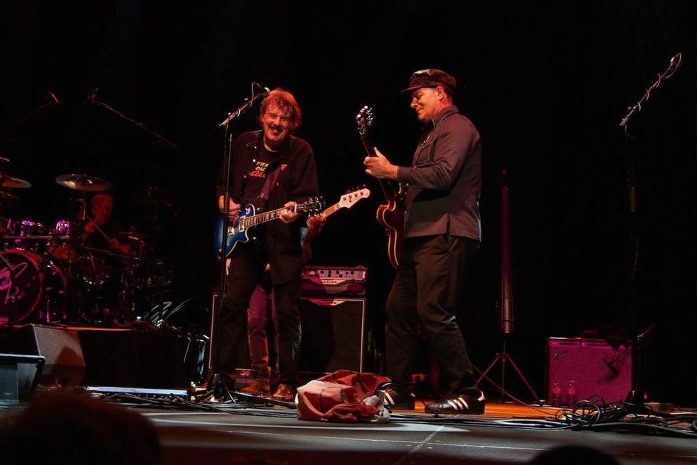 Tim Bovaconti has been my musical muse for over 14 years. He is an original in every sense.  Burton Cummings of The Guess Who, above left, with Bovaconti.