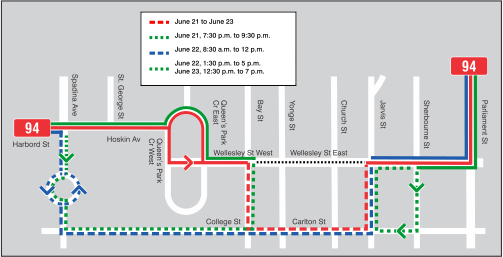 TTC Pride Diversion Wellesley 94