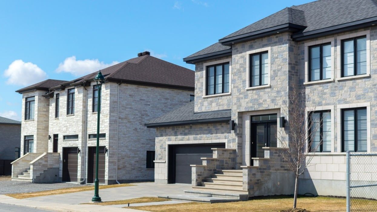 Two newly-built homes.
