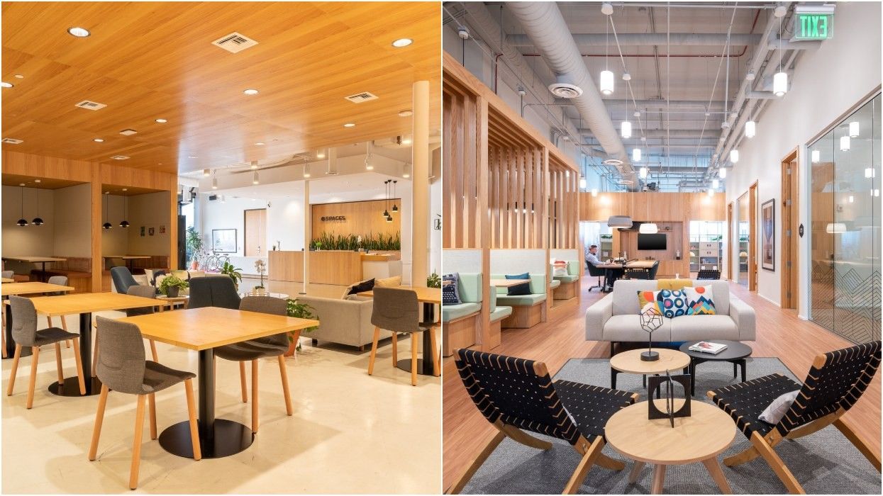Two of IWG's coworking spaces.