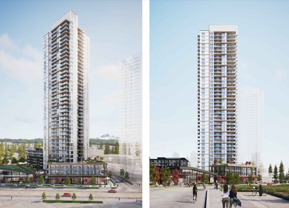 Two renderings of the 39-storey Georgetown Three.