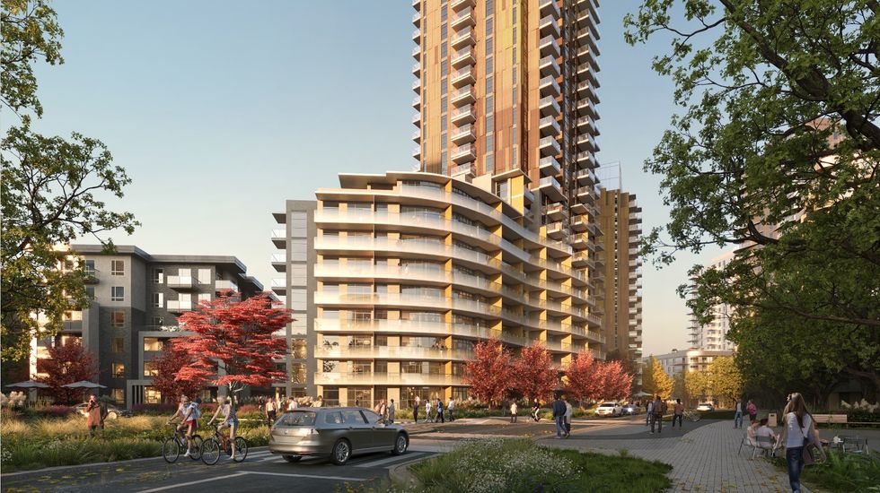 \u200b\u200bA rendering of the Heather Lands Parcel F towers.