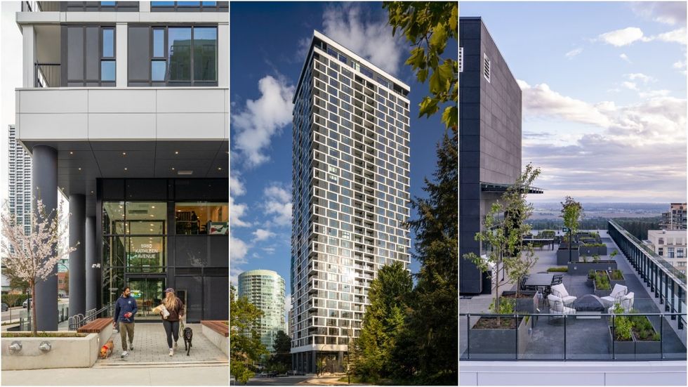 \u200bPhotos of the entrance, tower, and rooftop of Broadview.