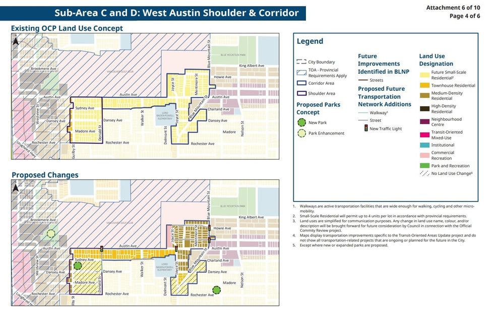 \u200bProposed land use changes for the West Austin shoulder area and corridor.