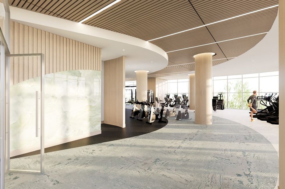 \u200bThe fitness facility in the Clubhouse at Emerald Place.