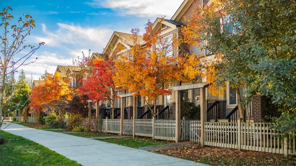 Vancouver homes in the fall.