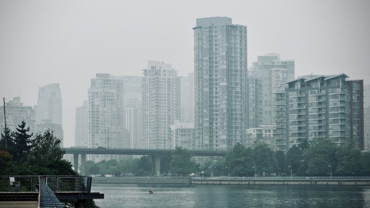 Vancouver on a foggy day.