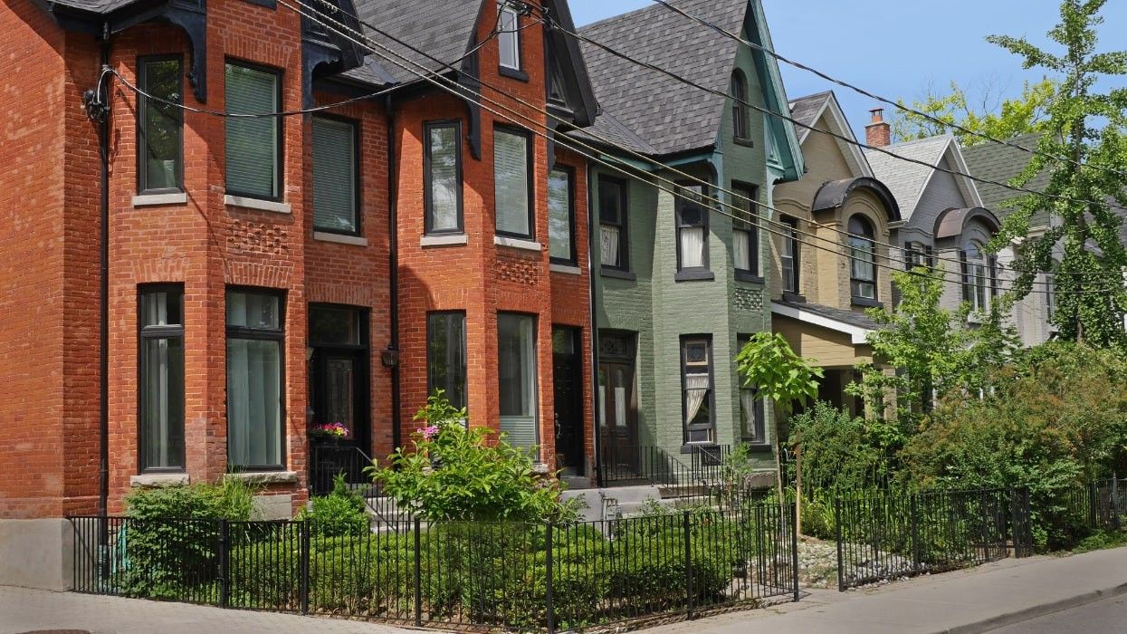 Victorian houses in Toronto.