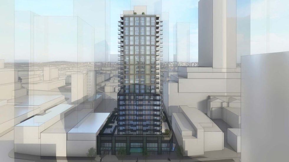 View from along W 8th Avenue.