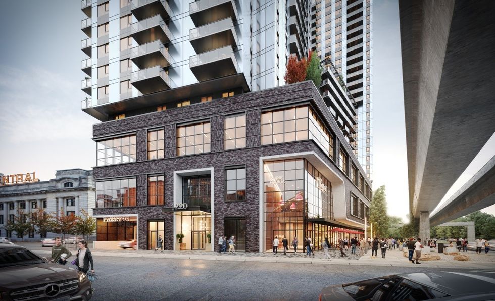 View of the project from along Station Street.